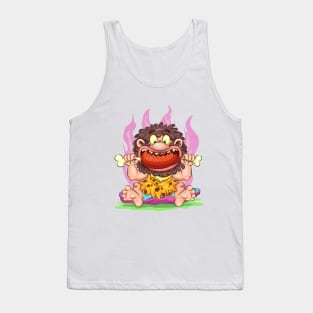 Cartoon Hungry Caveman Tank Top